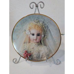 VTG Hanau Doll Museum Portrait of Brigette Porcelain Plate 23k G-8284 Portugal